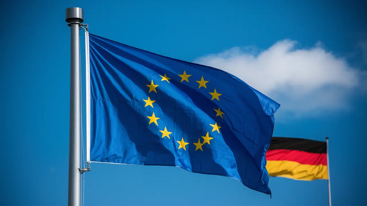 German Naturalization of Union citizens. an EU flag. a small German flag should be in the background