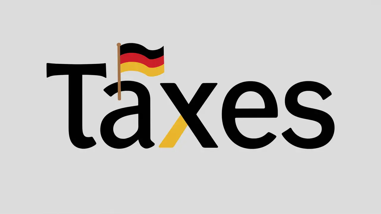 Germany tax residency, a small German flag in the background